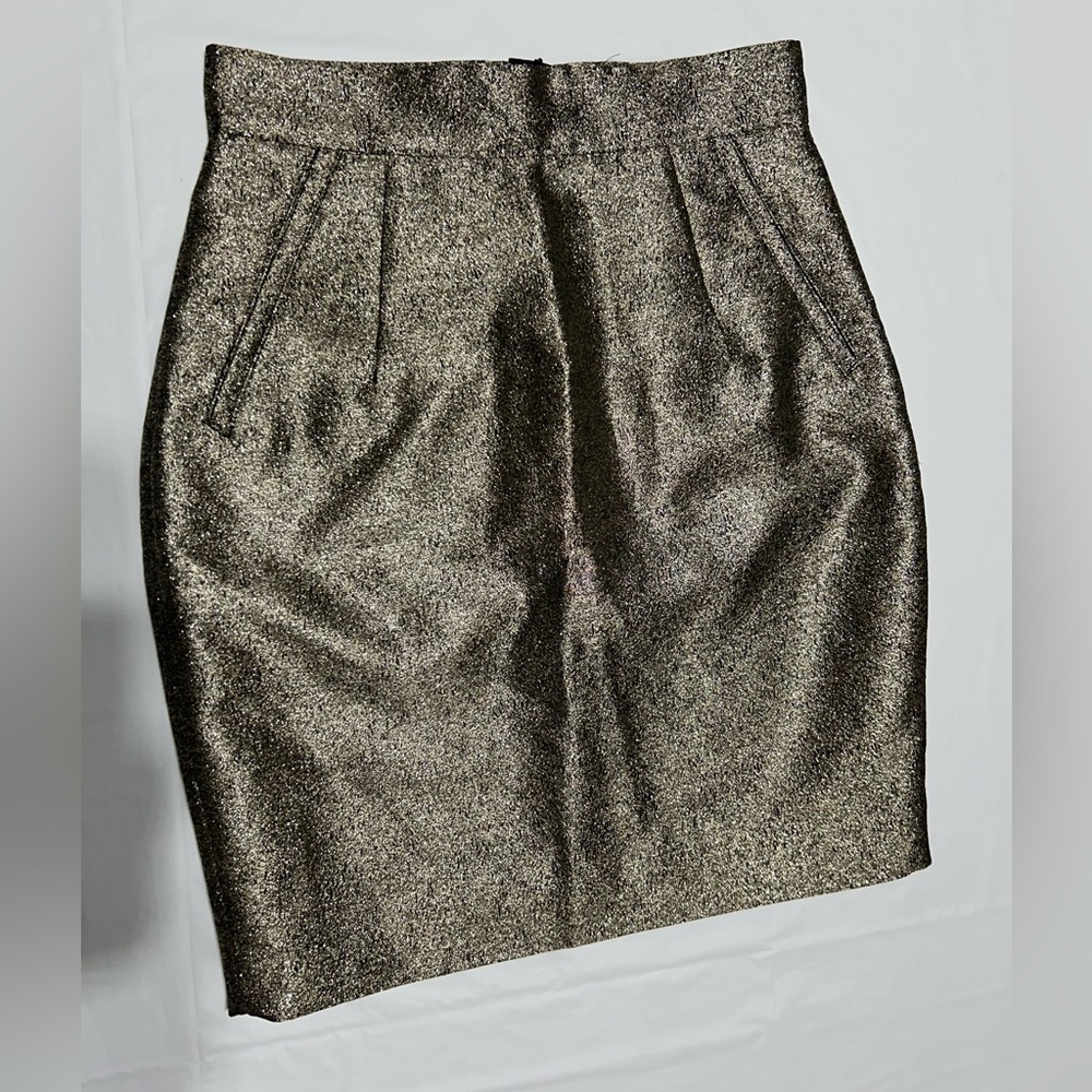Elegant Gold Metallic Skirt